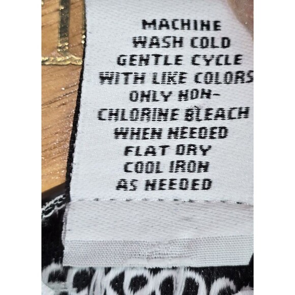 Peck & Peck Embroidered Striped Floral Shirt Small Cotton Boho Scallop Hem Blue - Picture 8 of 16